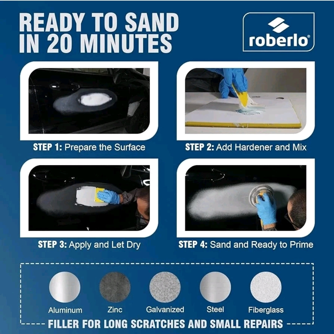 Roberlo MAXILIGHT Superior Lightweight Body Filler 0.9L  With Hardener