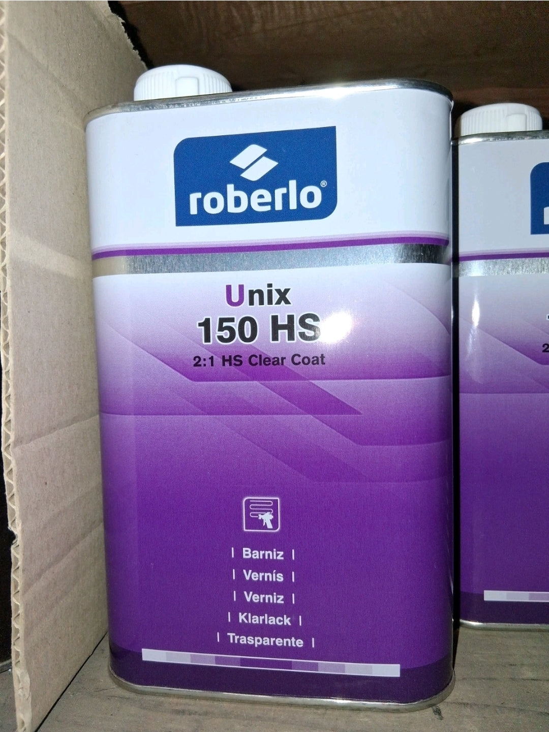 Roberlo 68187 Unix 150 HS Clearcoat 2K W/ Hardener 1QT Kit
