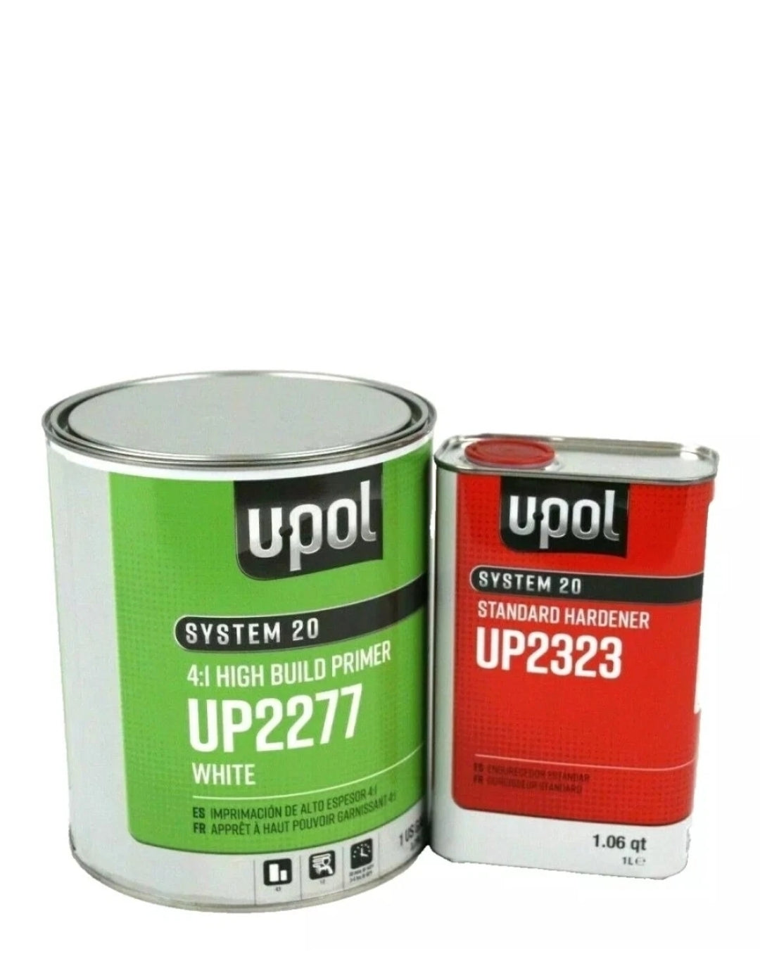 2K Urethane Primer Gallon Kit WHITE U-Pol UP2277 W/ Med. FAST OR SLOW