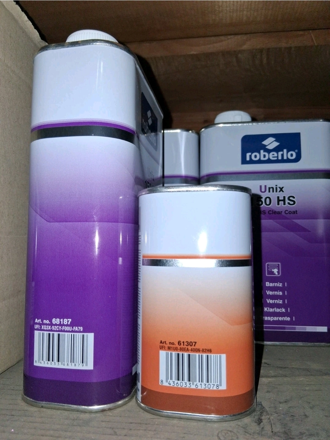 Roberlo 68187 Unix 150 HS Clearcoat 2K W/ Hardener 1QT Kit