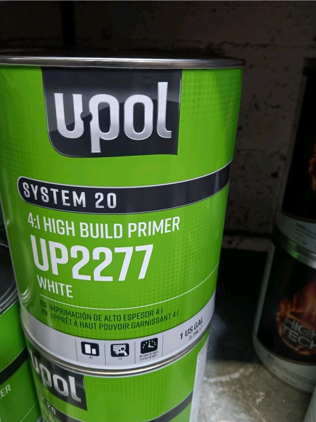 2K Urethane Primer Gallon Kit WHITE U-Pol UP2277 W/ Med. FAST OR SLOW