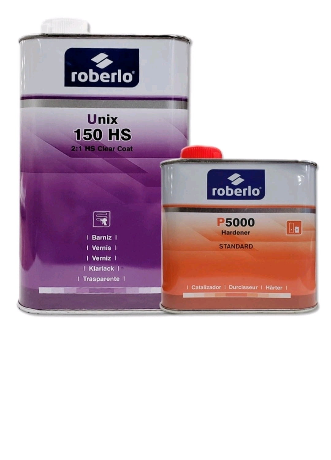 Roberlo 68187 Unix 150 HS Clearcoat 2K W/ Hardener 1QT Kit
