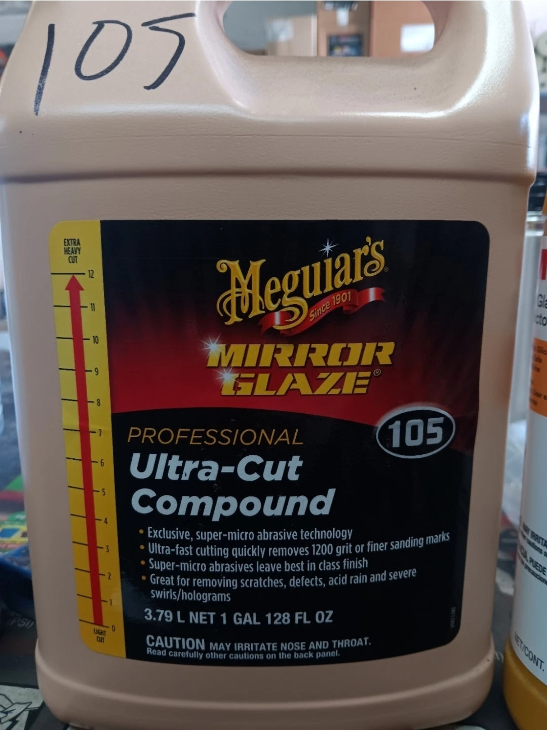 Meguiar's M105 Mirror Glaze Ultra-Cut Compound, M10501, 1 Gal